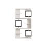 HOME LINE Polica za knjige Icardi White Anthracite - slika 5