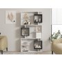 HOME LINE Polica za knjige Icardi White Anthracite - slika 1