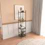 HANAH HOME Polica za knjige Vogue Black Smoked Glass - slika 2