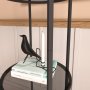 HANAH HOME Polica za knjige Vogue Black Smoked Glass - slika 3