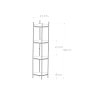 HANAH HOME Polica za knjige Vogue Black Smoked Glass - slika 5