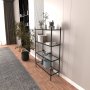 HANAH HOME Polica za knjige Marta Black Glass - slika 5