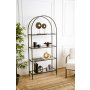 HANAH HOME Polica za knjige Mona Black Glass - slika 2