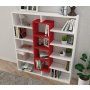 HANAH HOME Polica za knjige Ample White Red - slika 4