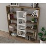 HANAH HOME Polica za knjige Ample Walnut White - slika 4
