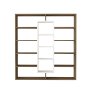 HANAH HOME Polica za knjige Ample Walnut White - slika 1