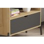 HOME LINE Polica za knjige Numana Sapphire Oak Anthracite - slika 3