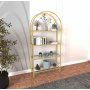 HANAH HOME Polica za knjige Mona Gold Glass - slika 1