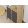 HOME LINE Polica za knjige Lido Sapphire Oak Anthracite - slika 3