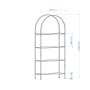 HANAH HOME Polica za knjige Mona Black Smoked Glass 80 - slika 4