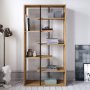 HANAH HOME Polica za knjige Presto Walnut Black - slika 2