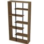 HANAH HOME Polica za knjige Presto Walnut Black - slika 3