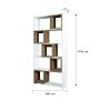 HANAH HOME Polica za knjige Box White Walnut - slika 5