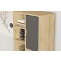 HOME LINE Polica za knjige Otranto Sapphire Oak Anthracite - slika 3