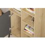 HOME LINE Polica za knjige Otranto Sapphire Oak Anthracite - slika 4