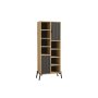 HOME LINE Polica za knjige Otranto Sapphire Oak Anthracite - slika 5