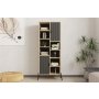 HOME LINE Polica za knjige Otranto Sapphire Oak Anthracite - slika 1
