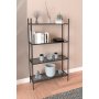 HANAH HOME Polica za knjige Marta Black Smoked Glass - slika 2