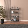 HANAH HOME Polica za knjige Marta Black Smoked Glass - slika 3