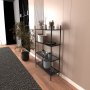 HANAH HOME Polica za knjige Marta Black Smoked Glass - slika 5