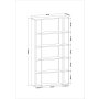 HANAH HOME Polica za knjige Sanborn White - slika 4