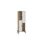 HOME LINE Polica za knjige Sorrento Sapphire Oak White - slika 4