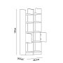 HANAH HOME Polica za knjige Esbi 102 White - slika 4
