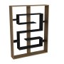HANAH HOME Polica za knjige Esteban Walnut Black - slika 1