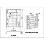 HANAH HOME Polica za knjige Esteban Walnut Black - slika 4