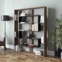 HANAH HOME Polica za knjige Esteban Walnut Black - slika 2