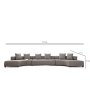 Atelier del Sofa Ugaona garnitura Gondol 3 (CHL SOL O3 CHL SAG) Grey - slika 4