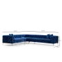 Atelier del Sofa Ugaona garnitura Como Left Navy Blue - slika 5