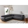 Atelier del Sofa Ugaona garnitura Eddy Corner 2 (3L C 3R) Dark Grey - slika 2