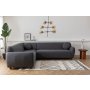 Atelier del Sofa Ugaona garnitura Eddy Corner 2 (3L C 3R) Dark Grey - slika 3