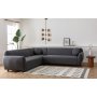 Atelier del Sofa Ugaona garnitura Eddy Corner 2 (3L C 3R) Dark Grey - slika 1