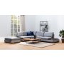 Atelier del Sofa Ugaona garnitura Tulip Corner Left With Pouf Dark Grey - slika 2