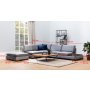 Atelier del Sofa Ugaona garnitura Tulip Corner Left With Pouf Dark Grey - slika 5