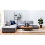 Atelier del Sofa Ugaona garnitura Tulip Corner Left With Pouf Dark Grey - slika 1