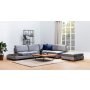 Atelier del Sofa Ugaona garnitura Tulip Corner Right With Pouf Dark Grey - slika 2
