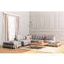 Atelier del Sofa Ugaona garnitura Tulip Corner Left With Pouf Light Grey - slika 5
