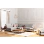 Atelier del Sofa Ugaona garnitura Tulip Corner Left With Pouf Light Grey - slika 1