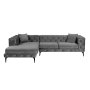 Atelier del Sofa Ugaona garnitura Como Eco Left Anthracite Black - slika 2