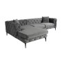 Atelier del Sofa Ugaona garnitura Como Eco Left Anthracite Black - slika 4