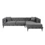 Atelier del Sofa Ugaona garnitura Como Eco Right Anthracite Black - slika 2