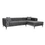 Atelier del Sofa Ugaona garnitura Como Eco Right Anthracite Black - slika 3