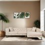 Atelier del Sofa Ugaona garnitura Como Eco Right Beige Black - slika 1