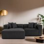 Atelier del Sofa Ugaona garnitura Mora XL Corner Right (L1 CHLRight) Anthracite - slika 1