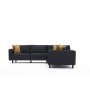 Atelier del Sofa Ugaona garnitura Kale Velvet Anthracite - slika 5