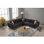 Atelier del Sofa Ugaona garnitura Kale Velvet Anthracite - slika 1