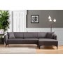 Atelier del Sofa Ugaona garnitura Belissimo Right Dark Grey - slika 2